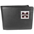 Mississippi St. Bulldogs Leather Bi-fold Wallet Packaged in Gift Box